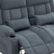 Homeroots 47in Slate Blue Chenille Manual Reclining Loveseat With Storage and Toss Pillows 721196 - alternate 5