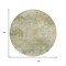 Homeroots 8' Sage And Beige Round Abstract Washable Indoor Outdoor Area Rug 630887 - alternate 4
