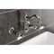 Kingston Brass Two-Handle Wall Mount Bridge Kitchen Faucet, Polished Nickel KS1266PL - alternate 2