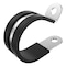 Grizzly Supply Cable Clamp, 1 1/2 in Bundle Dia., .59 in W, Rubber-Lined P-Clamp, 304 Stainless Steel, Black, 100PK GS-RPC5-1 1/2-C - alternate 1
