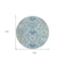 Homeroots 8' Sky Blue Ivory And Gold Round Damask Washable Indoor Outdoor Area Rug 599450 - alternate 3