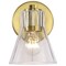 Nuvo Gianna, 1 Light Vanity, Vintage Brass Finish, Clear Glass 60/8341 - alternate 5