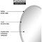 Fab Glass And Mirror Large Oval Hooks Mirror (48in. H x 24in. W), Tempered, Glass, Wall Mirror, Safety Backing 799456351834 - alternate 6