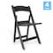 Flash Furniture HERCULES 4 Pk Commercial Black Indoor/Outdoor Lightweight Resin Folding Event Chair w/ Slatted Seat 4-LE-L-1-BK-SLAT-GG - alternate 5