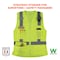 Ergodyne M Lime Class 2 Womens Hi-Vis Surveyor Vest 8247ZW-S - alternate 7
