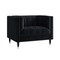 Homeroots 34" Black And Silver Velvet Tufted Club Chair 534135 - alternate 1