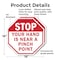 Signmission Stop Your Hand Is Near a Pinch Poin, 18 inch X 18 inch, Plastic Sign, 2PK OC-P-2PACK-18-126 - alternate 4