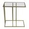 Homeroots 26" Clear and Antiqued Gold Glass and Iron Frame End Table 632722 - alternate 3