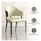 Leisuremod Aria Modern Dining Chair in Leather and Iron Legs with Curved Back in Black AC45BL - alternate 7
