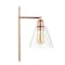 Jonathan Y Lorena 22.25" Modern Glam Metal/Marble LED Table Lamp, Copper JYL1100A - alternate 7