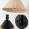 Jonathan Y Kiawah 11" 1-Light Vintage Coastal Rattan/Metal Swing Arm LED Sconce, Black/Natural JYL1602A - alternate 8