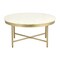 Homeroots 18" Ivory And Gold Wood And Steel Round Coffee Table 565095 - alternate 5