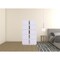 Homeroots 30" White Silver Manufactured Wood + Solid Wood Stainless Steel Five Drawer Chest 491551 - alternate 3