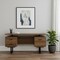 Homeroots 60" Brown and Black Wood and Metal Sled Computer Desk With Three Drawers 489918 - alternate 4
