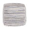Homeroots 18" Blue Cotton Cube Striped Pouf Ottoman 534111 - alternate 6