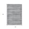 Homeroots 10' X 14' Gray And Silver Striped Washable Indoor Outdoor Area Rug 631502 - alternate 9