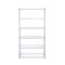 Homeroots White And Silver Metal and Glass Five Tier Ladder Bookcase 286630 - alternate 1