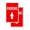 Signmission Parking With Up Arrow, Vinyl Decals Only 24 Inch x 36 Inch, Vinyl Decal, 2PK DSB-2436-2PACK-Parking With Up Arrow - alternate 1
