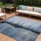 Homeroots 8' X 10' Blue And Charcoal Abstract Washable Indoor Outdoor Area Rug 630468 - alternate 3