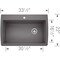 Blanco Diamond Super Single Dual Deck, Cinder 441467 - alternate 4