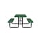 Leisure Craft Rectangle Portable Picnic Table, Green, 8 ft L T8XPP-GREEN - alternate 6