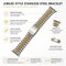 Elegani Steel & Yellow Gold Classic Multi-Link Stainless Steel Band Compatible with Apple Watch 42mm BJBF-SYGD-42mm - alternate 2