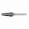 Widia SL SERIES CARBIDE BURR, RADIUS END, TAPER HEAD, .5 DIA HEAD, 1 1/8 2729503 - alternate 1