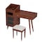 Homeroots 44" Walnut Wood Two Drawer Dresser 714279 - alternate 1