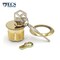 Ecs Hardware Durable Prem Mortise Cylinder, 1 in, Keyed Alike w/Ring, Kwikset KW1 Keyway, US3, Bright Polished Brass ECSH-MC01-US3-KW1-KA10 - alternate 3