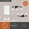 Vaxcel Sedona 3-Light Vanity Light, Matte Black, Clear Glass, 22-In. Wide W0592 - alternate 6