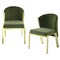 Homeroots Set of Two Green and Gold Upholstered Velvet And Steel Wing Back Dining Side Chairs, 2PK 573340 - alternate 8