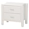 Baxton Studio Laria Modern White Teddy-Bear Fabric Queen Size 4-Piece Bedroom Set 253-13996-13998-13997-ZORO - alternate 6