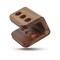 Homeroots Designer Genuine Teak Toothbrush Holder 475847 - alternate 1