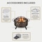 Pure Garden 32-Inch Wood Burning Fire Pit, Black 50-105 - alternate 5