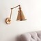 Jonathan Y Rover 7" Classic Industrial Metal Adjustable Arm LED Wall Sconce, Brass JYL7461A - alternate 8