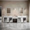 James Martin Vanities Bellshire 120" Dual Vanity Set w/ 24" Make-Up Counter, Bright White w/3 cm White Zeus Silestone Top 660-VMC120-BW-3WZ - alternate 5