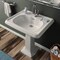 Whitehaus Collection 29 in Traditional Pedestal Sink with Large Rectangular Bowl and Single Faucet Drilling AR854-AR805-1H - alternate 4