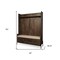 Homeroots Brown Wood Cream Fabric Wrapped Seat Hall Tree With Storage 376448 - alternate 8