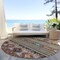 Homeroots 8' Rust Gray And Gold Round Tribal Washable Indoor Outdoor Area Rug 615418 - alternate 4