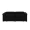 Homeroots 73in Black Italian Leather Power Reclining Loveseat 720484 - alternate 8