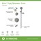 Symmons Elm Two Handle Wall Mounted Tub and Shower Trim Kit with Hand Shower (Valves Not Included) 559615TRM - alternate 2