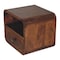 Homeroots 10" Brown Solid Wood Square One Drawer Nightstand 653818 - alternate 11