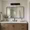 Vaxcel Northfield 3-Light Vanity Light, Matte Black, Clear Seeded Glass, 21-In. Wide W0569 - alternate 5