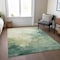 Homeroots 5' X 8' Green And Ivory Abstract Washable Indoor Outdoor Area Rug 604792 - alternate 8