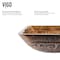 Vigo Donatello Golden Green Glass 22 in. L x 15 in. W x 5 in. H Rectangular Vessel Bathroom Sink VG07045 - alternate 7