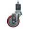 Service Caster 4'' SS Red Poly Wheel Swivel 1-1/4'' Expanding Stem Caster SCC-SSEX20S414-PPUB-RED-114 - alternate 1