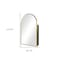 Homeroots 24" Gold Arch Metal Framed Mirror Set 565344 - alternate 5