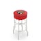 Holland Bar Stool Co 30" Florida Panthers Cushion Seat, 2-Ring Chrome Swivel Bar Stool L7C130FlaPan - alternate 1