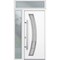 Vdomdoors Steel Door Deux 6500 White Sidelight and Transom Window Stainless Inserts Single Modern Painted-W36 DEUX6500EXD-WS-W36+14 x H80+16-Right-hand Inswing - alternate 2