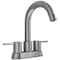 Anzzi Remnants 4 in. Centerset 2-Handle High-Arc Bathroom Sink Faucet in Brushed Nickel, Drain Assembly L-AZ300BN - alternate 3